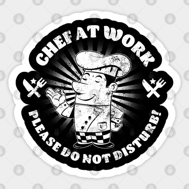 Chef at Work Cartoon Sticker by Black Tee Inc